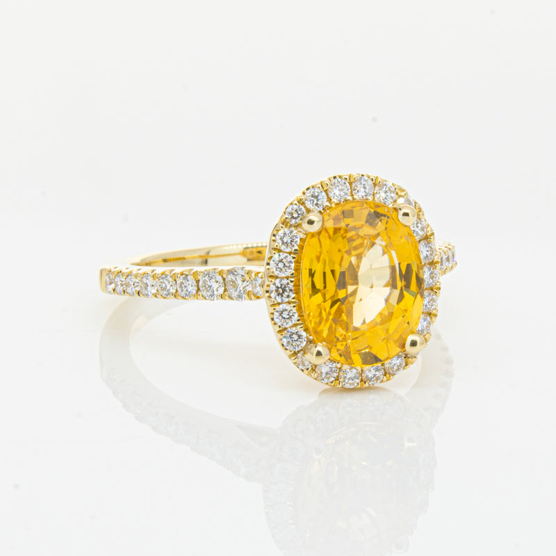 18ct Yellow Gold Sapphire & Diamond Sierra Ring-Ring-Walker & Hall