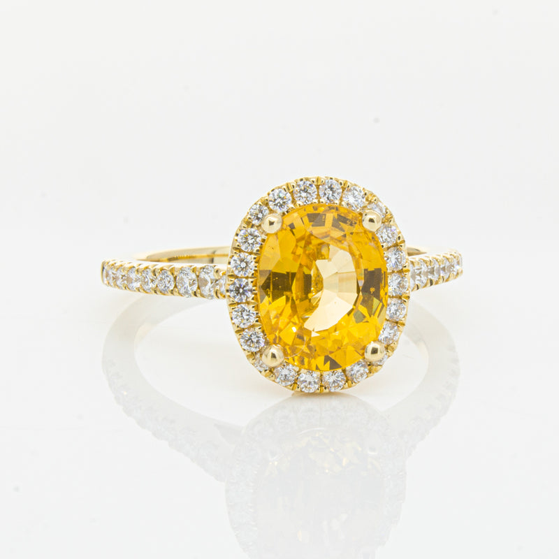 18ct Yellow Gold Sapphire & Diamond Sierra Ring-Ring-Walker & Hall