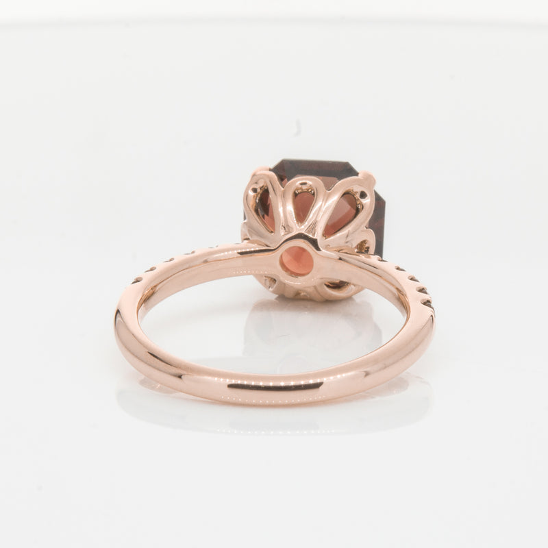 18ct Rose Gold Garnet Octavus Ring-Ring-Walker & Hall