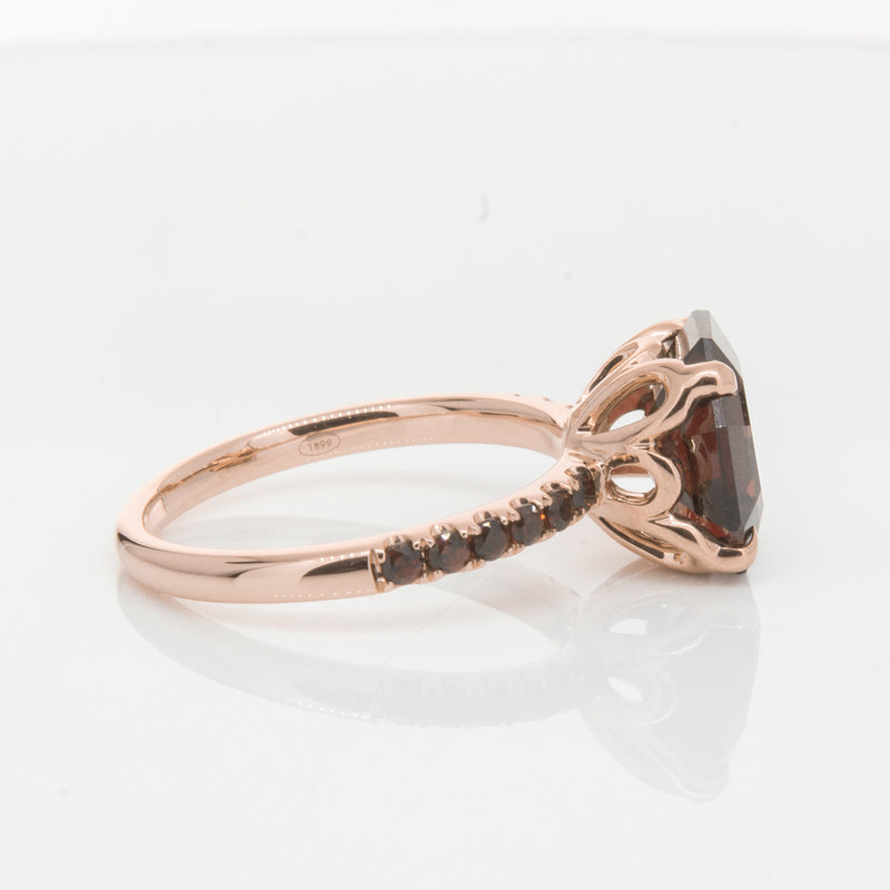 18ct Rose Gold Garnet Octavus Ring-Ring-Walker & Hall
