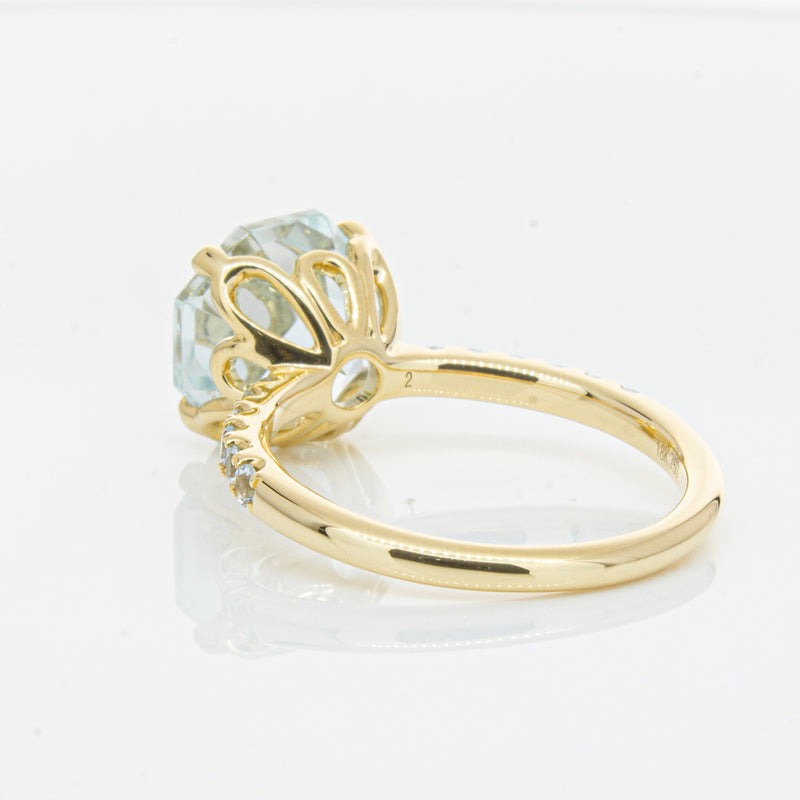 18ct Yellow Gold Aquamarine Octavus Ring-Ring-Walker & Hall