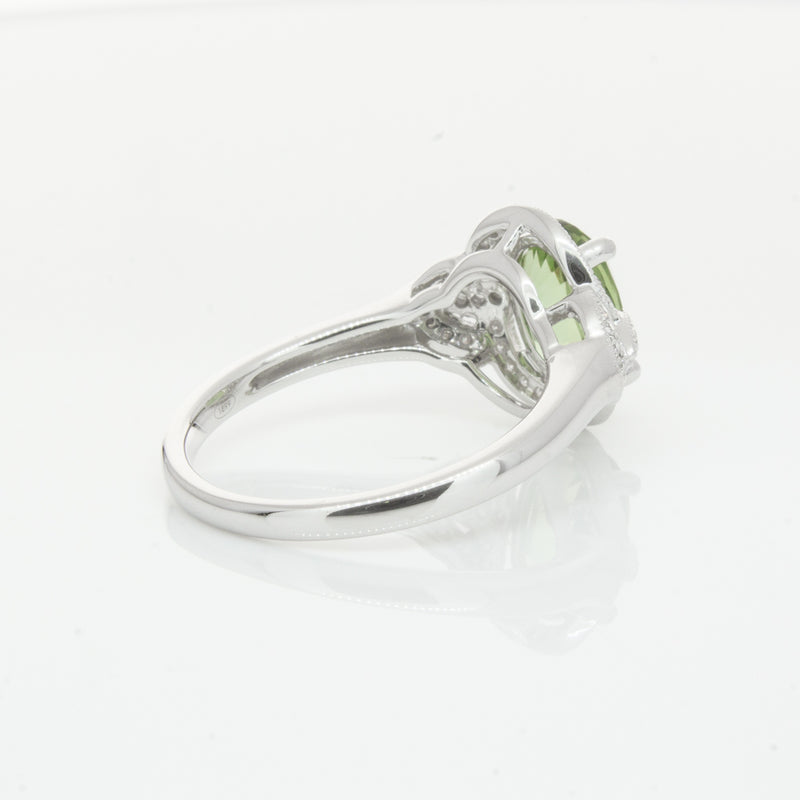 18ct White Gold Tourmaline & Diamond Ring-Ring-Walker & Hall