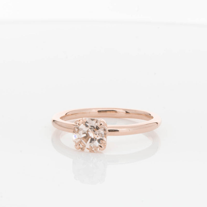 18ct Rose Gold Morganite Mini Octavia Ring-Ring-Walker & Hall