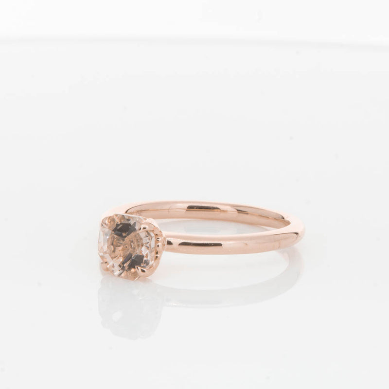 18ct Rose Gold Morganite Mini Octavia Ring-Ring-Walker & Hall