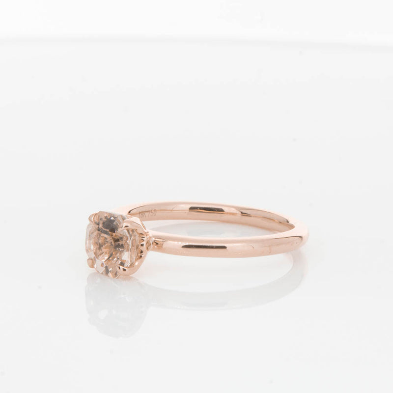 18ct Rose Gold Morganite Mini Octavia Ring-Ring-Walker & Hall