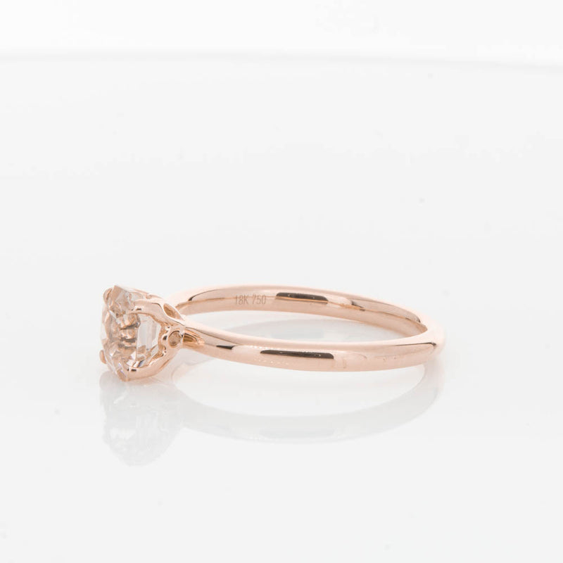 18ct Rose Gold Morganite Mini Octavia Ring-Ring-Walker & Hall