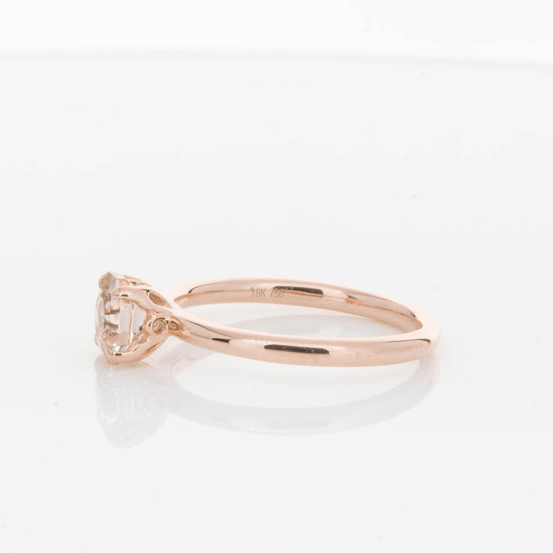 18ct Rose Gold Morganite Mini Octavia Ring-Ring-Walker & Hall
