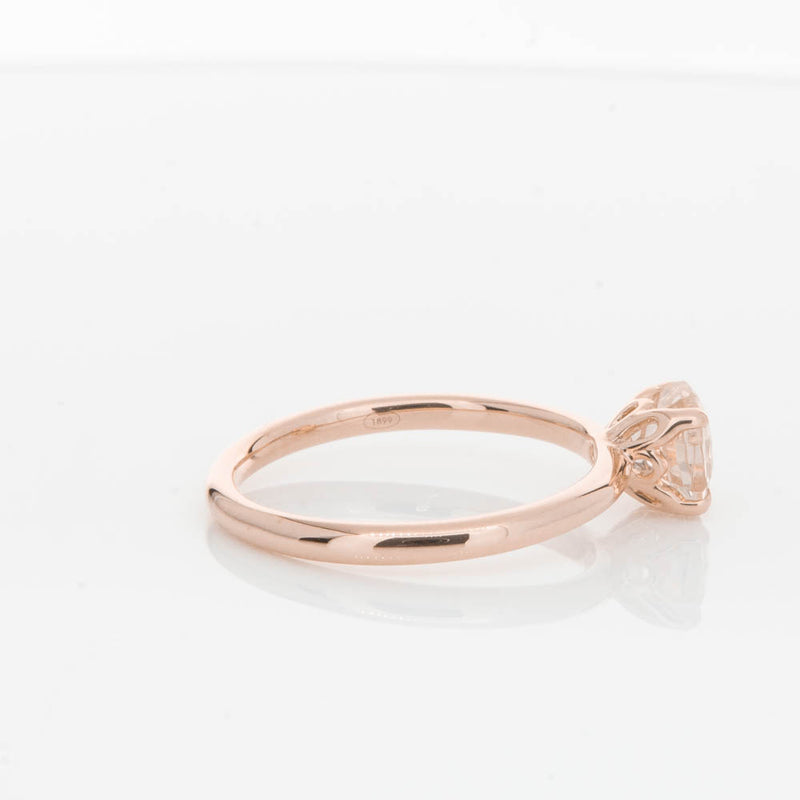 18ct Rose Gold Morganite Mini Octavia Ring-Ring-Walker & Hall
