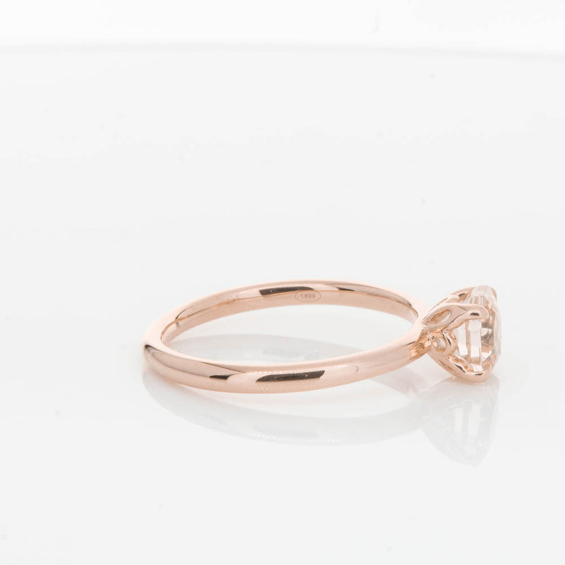 18ct Rose Gold Morganite Mini Octavia Ring-Ring-Walker & Hall