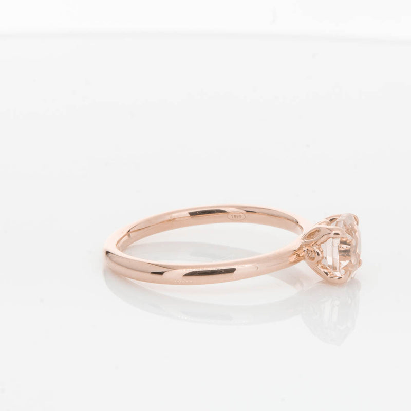 18ct Rose Gold Morganite Mini Octavia Ring-Ring-Walker & Hall