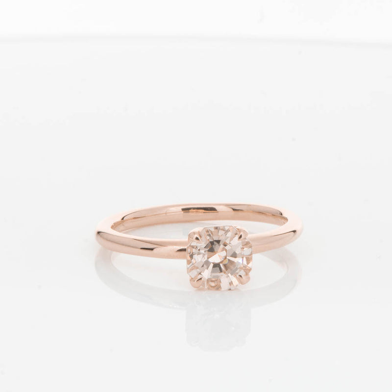 18ct Rose Gold Morganite Mini Octavia Ring-Ring-Walker & Hall