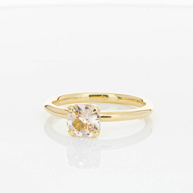 18ct Yellow Gold Morganite Mini Octavia Ring-Ring-Walker & Hall