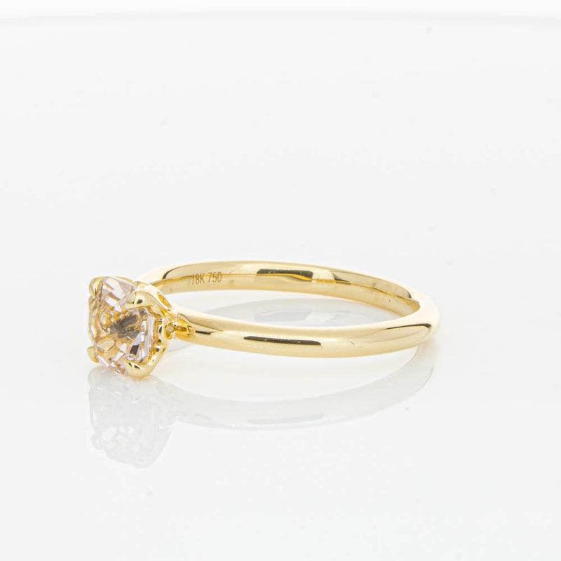 18ct Yellow Gold Morganite Mini Octavia Ring-Ring-Walker & Hall