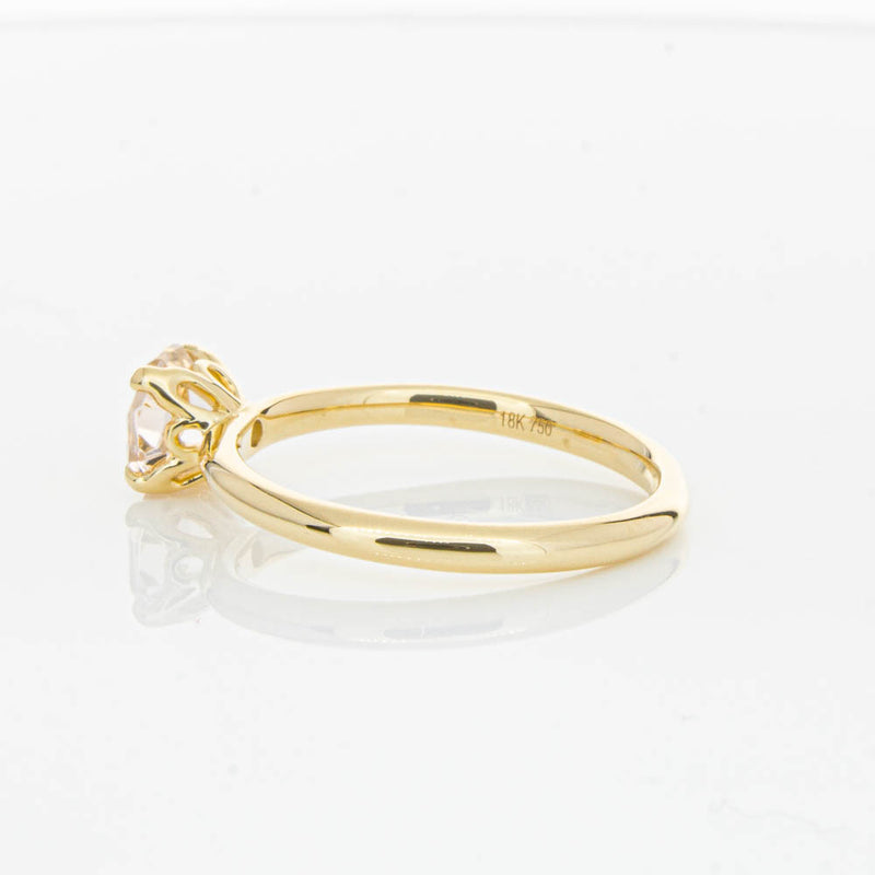 18ct Yellow Gold Morganite Mini Octavia Ring-Ring-Walker & Hall