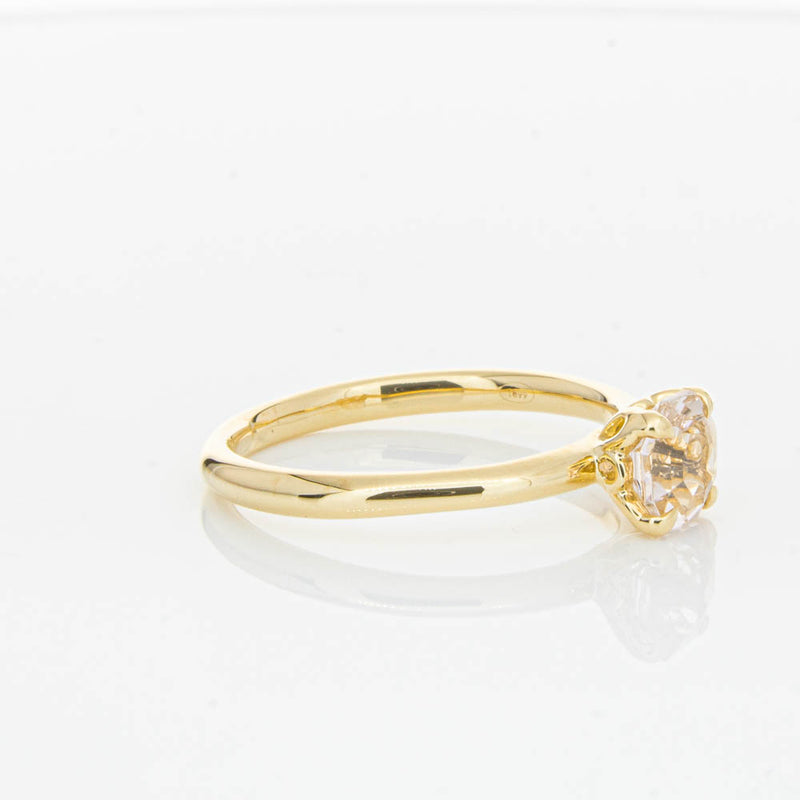 18ct Yellow Gold Morganite Mini Octavia Ring-Ring-Walker & Hall