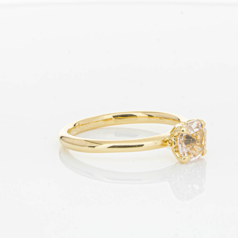 18ct Yellow Gold Morganite Mini Octavia Ring-Ring-Walker & Hall