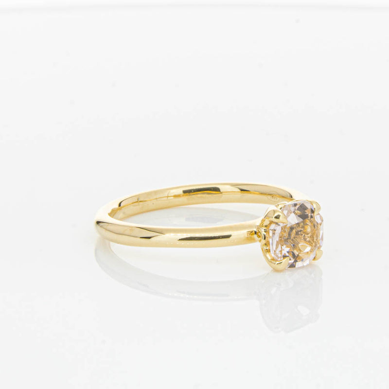 18ct Yellow Gold Morganite Mini Octavia Ring-Ring-Walker & Hall