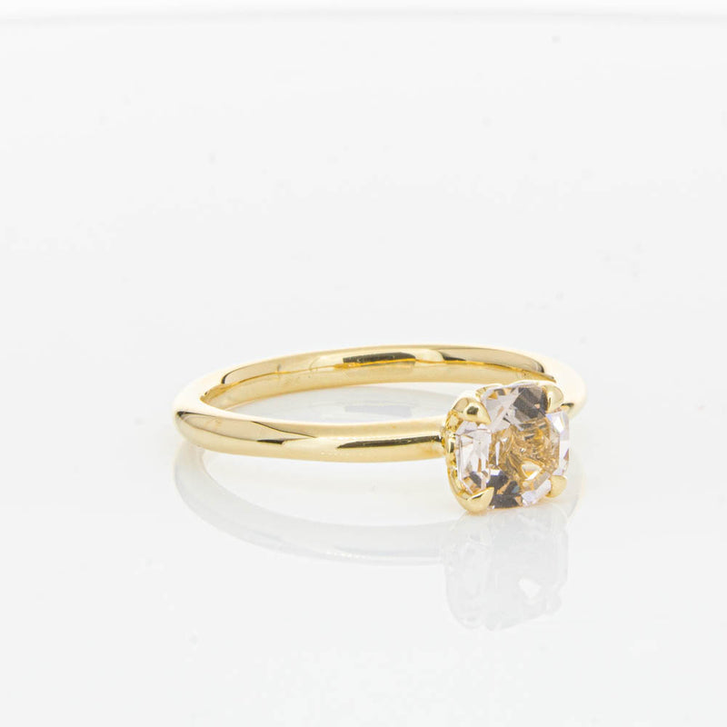 18ct Yellow Gold Morganite Mini Octavia Ring-Ring-Walker & Hall
