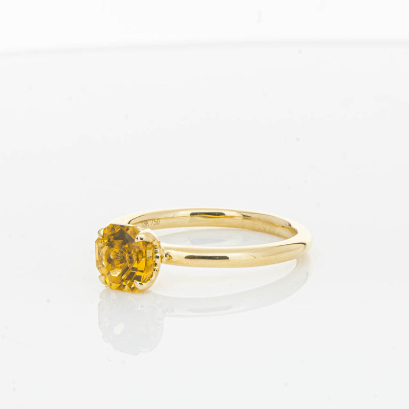 18ct Yellow Gold Citrine Mini Octavia Ring-Ring-Walker & Hall