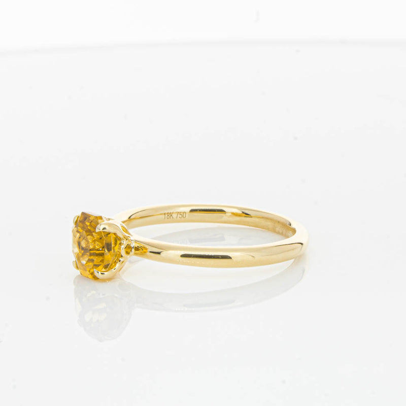 18ct Yellow Gold Citrine Mini Octavia Ring-Ring-Walker & Hall