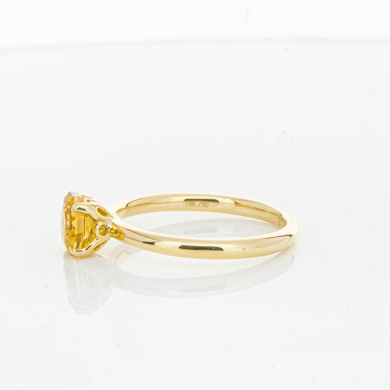 18ct Yellow Gold Citrine Mini Octavia Ring-Ring-Walker & Hall