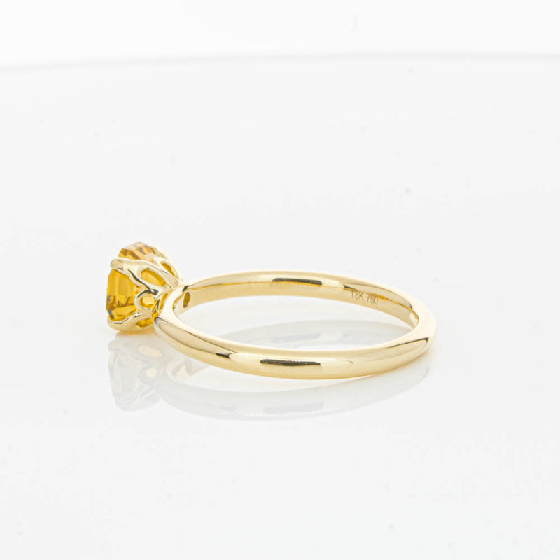 18ct Yellow Gold Citrine Mini Octavia Ring-Ring-Walker & Hall