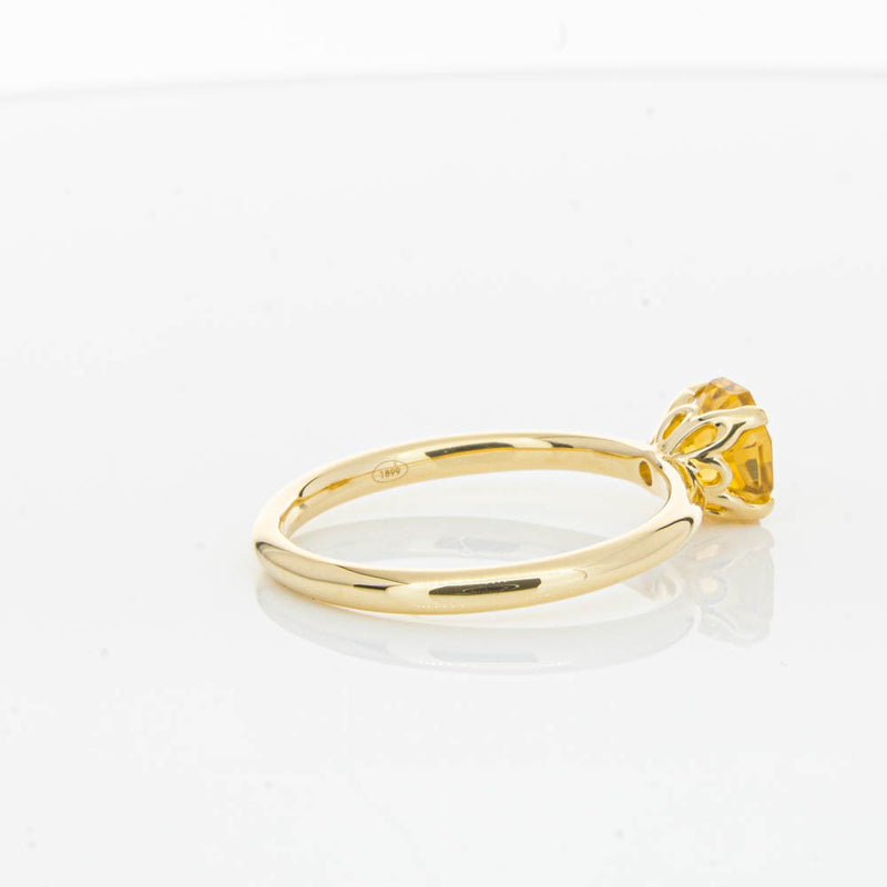 18ct Yellow Gold Citrine Mini Octavia Ring-Ring-Walker & Hall