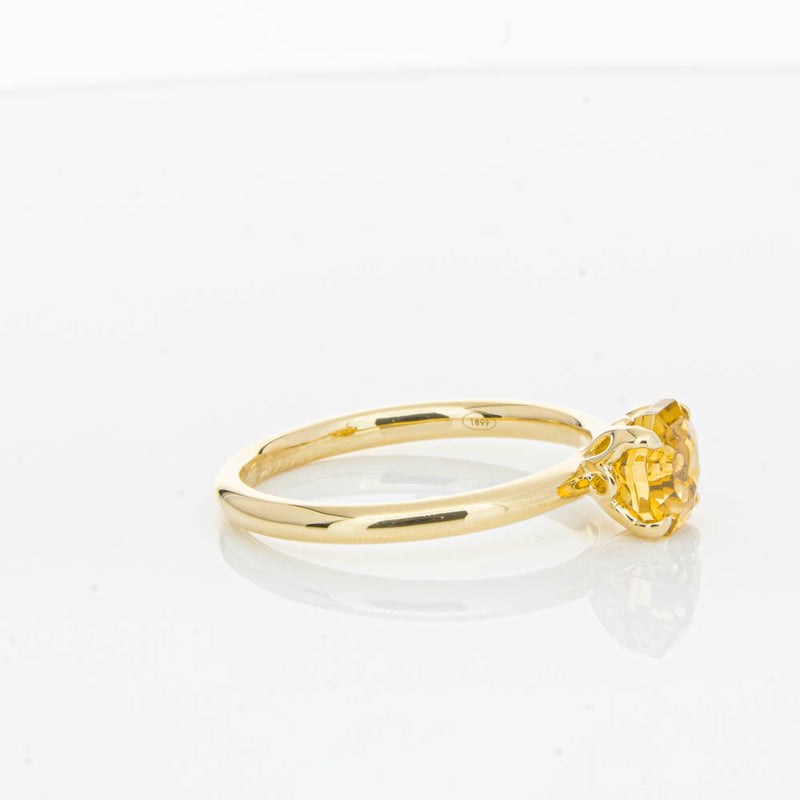 18ct Yellow Gold Citrine Mini Octavia Ring-Ring-Walker & Hall