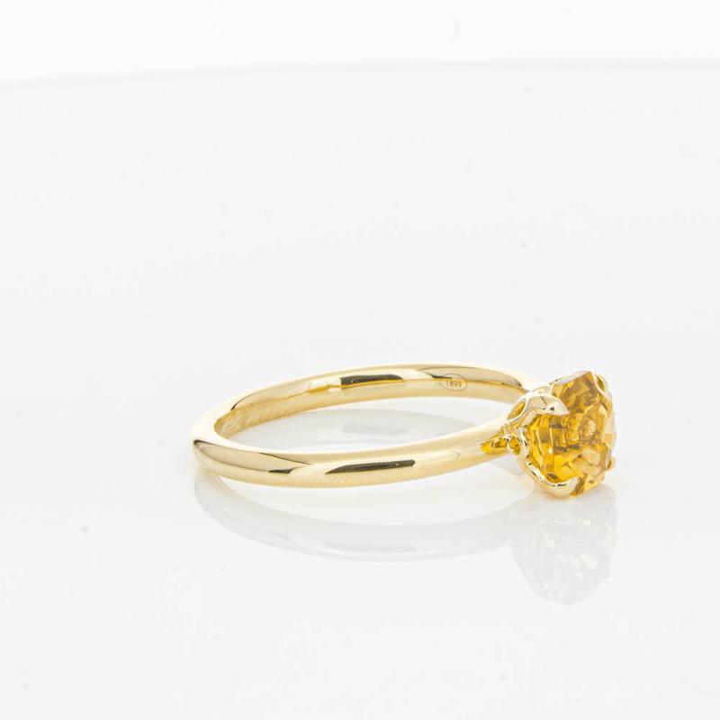18ct Yellow Gold Citrine Mini Octavia Ring-Ring-Walker & Hall