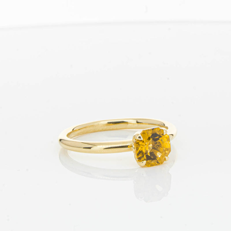18ct Yellow Gold Citrine Mini Octavia Ring-Ring-Walker & Hall