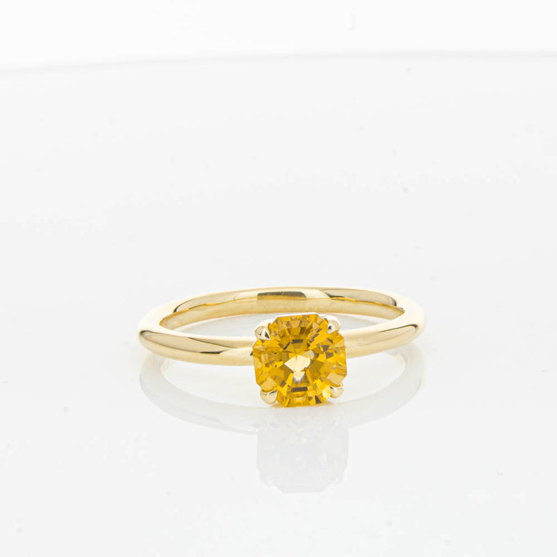 18ct Yellow Gold Citrine Mini Octavia Ring-Ring-Walker & Hall