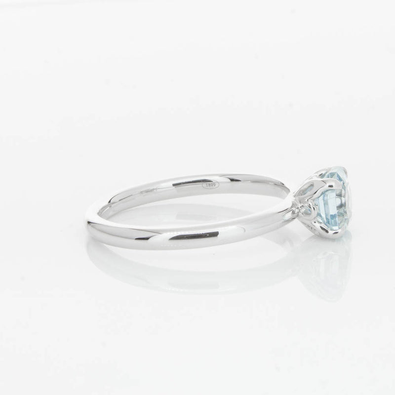 18ct White Gold Aquamarine Mini Octavia Ring-Ring-Walker & Hall