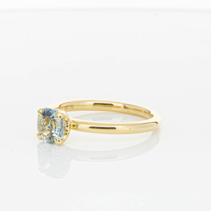 18ct Yellow Gold Aquamarine Mini Octavia Ring-Ring-Walker & Hall