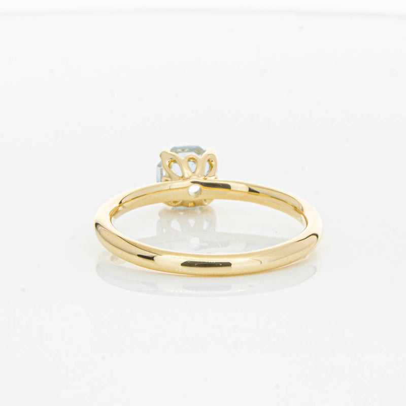 18ct Yellow Gold Aquamarine Mini Octavia Ring-Ring-Walker & Hall