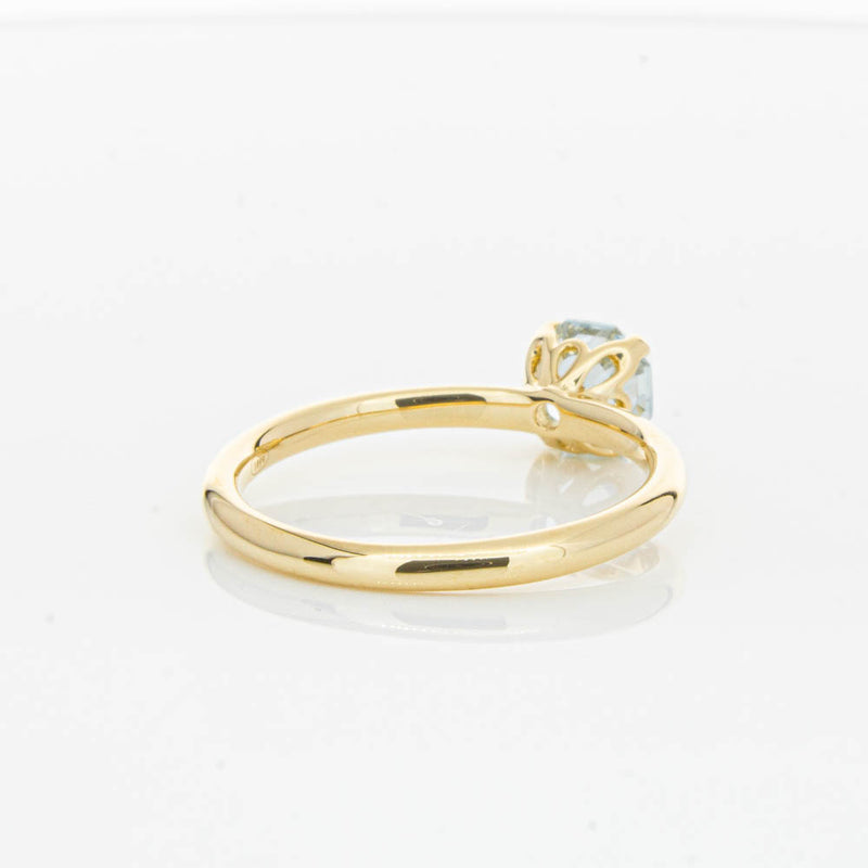 18ct Yellow Gold Aquamarine Mini Octavia Ring-Ring-Walker & Hall