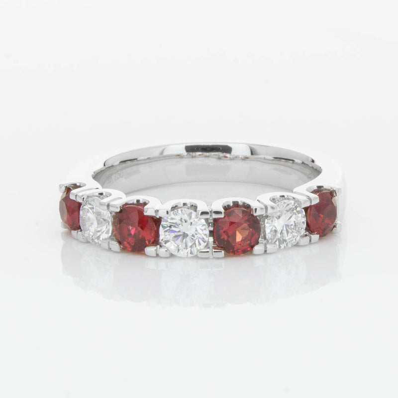 18ct White Gold .79ct Ruby & Diamond Rialto Ring-Ring-Walker & Hall