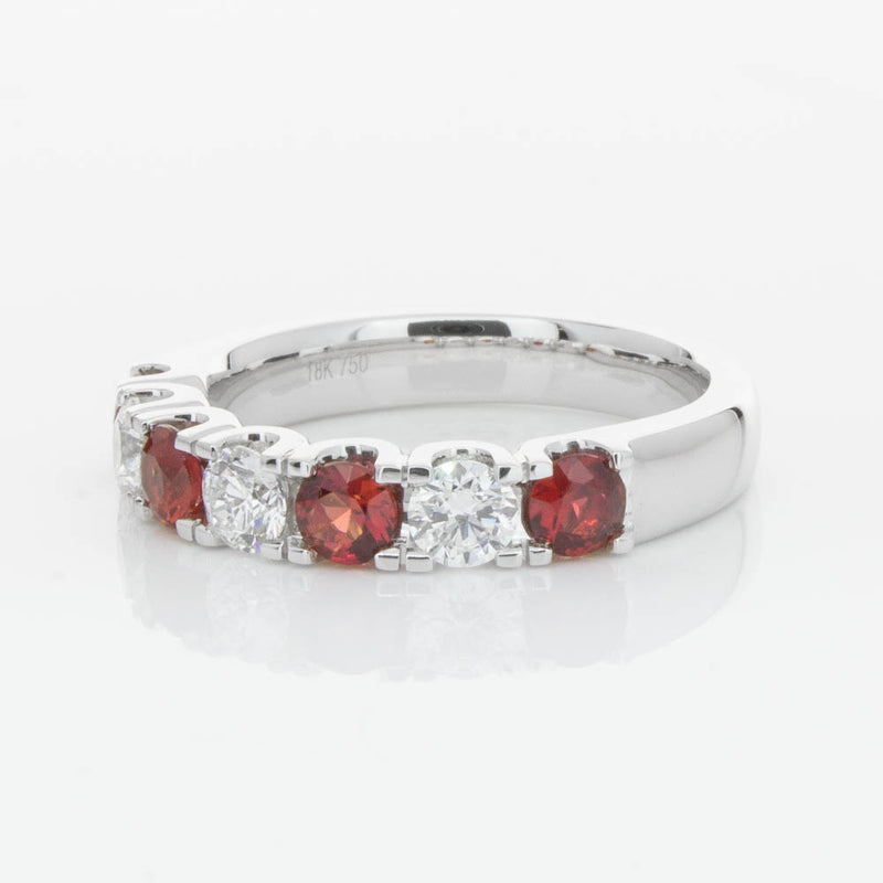 18ct White Gold .79ct Ruby & Diamond Rialto Ring-Ring-Walker & Hall