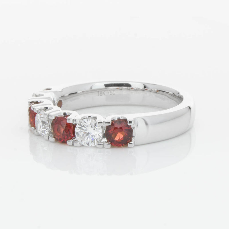 18ct White Gold .79ct Ruby & Diamond Rialto Ring-Ring-Walker & Hall