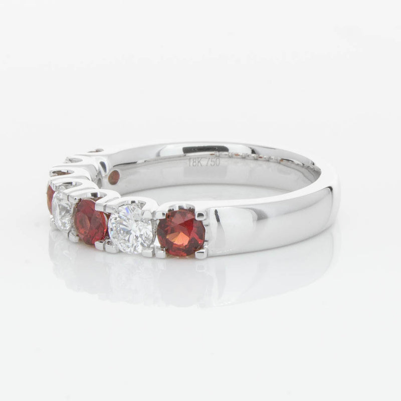 18ct White Gold .79ct Ruby & Diamond Rialto Ring-Ring-Walker & Hall
