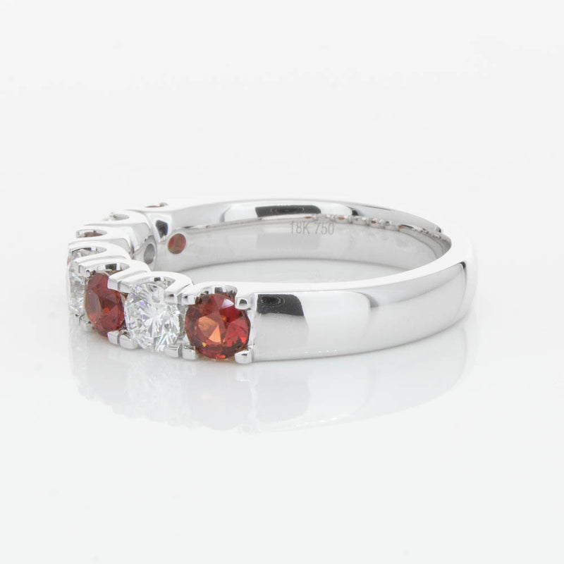 18ct White Gold .79ct Ruby & Diamond Rialto Ring-Ring-Walker & Hall