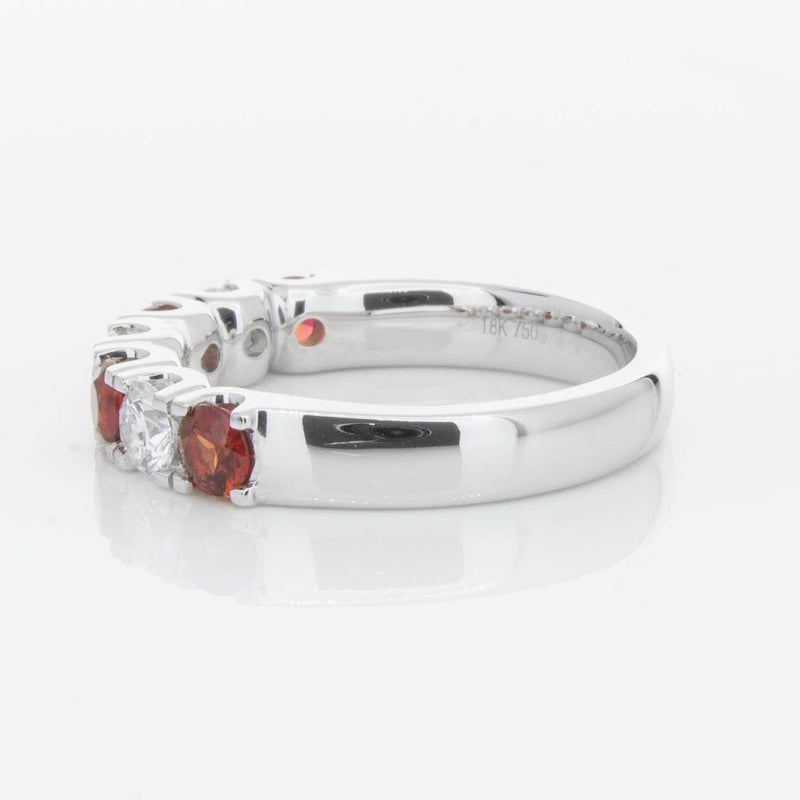 18ct White Gold .79ct Ruby & Diamond Rialto Ring-Ring-Walker & Hall