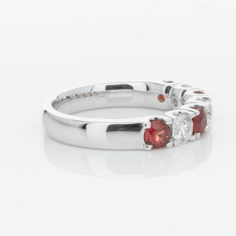 18ct White Gold .79ct Ruby & Diamond Rialto Ring-Ring-Walker & Hall
