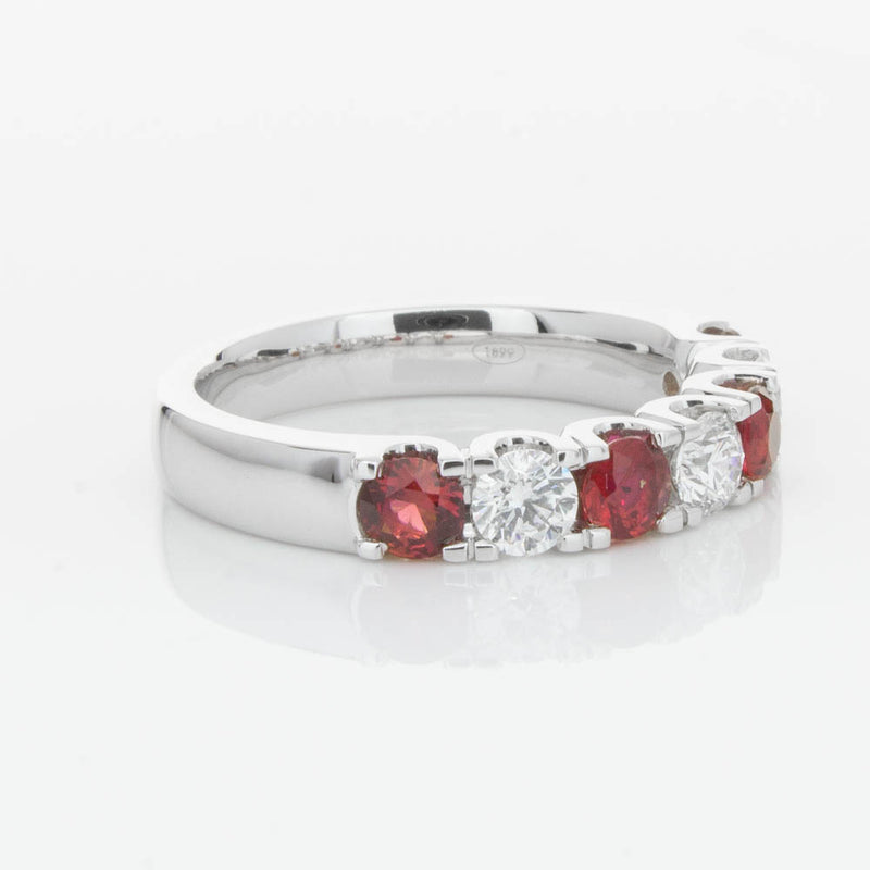 18ct White Gold .79ct Ruby & Diamond Rialto Ring-Ring-Walker & Hall