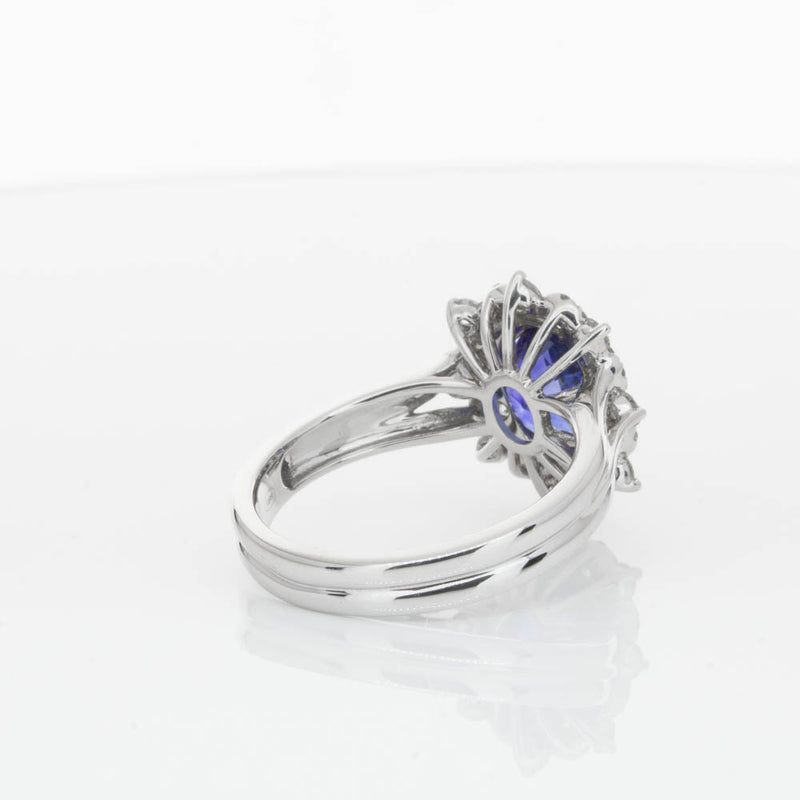 18ct White Gold Sapphire & Diamond Ring-Ring-Walker & Hall
