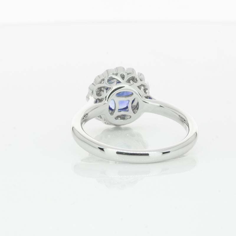 18ct White Gold Sapphire & Diamond Ring-Ring-Walker & Hall