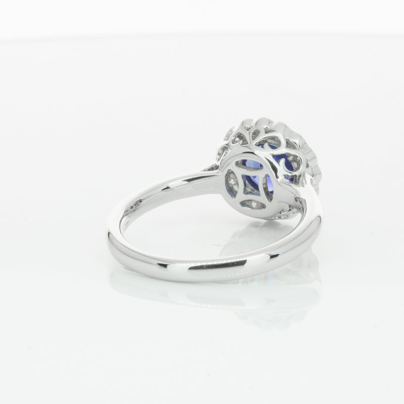 18ct White Gold Sapphire & Diamond Ring-Ring-Walker & Hall