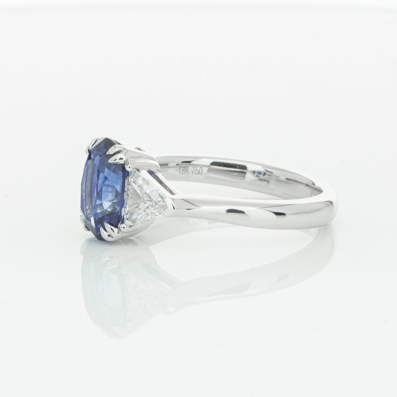 18ct White Gold 2.10ct Sapphire & Diamond Ring-Ring-Walker & Hall