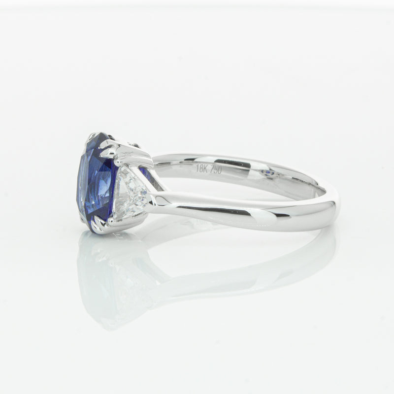 18ct White Gold 2.10ct Sapphire & Diamond Ring-Ring-Walker & Hall