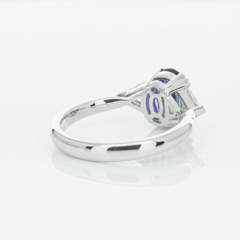18ct White Gold 2.10ct Sapphire & Diamond Ring-Ring-Walker & Hall