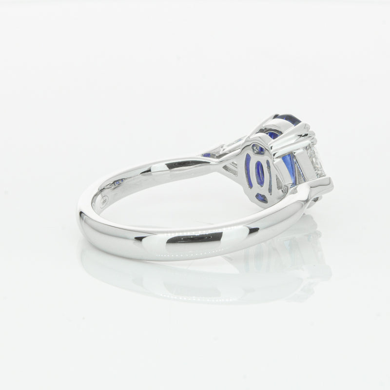 18ct White Gold 2.10ct Sapphire & Diamond Ring-Ring-Walker & Hall
